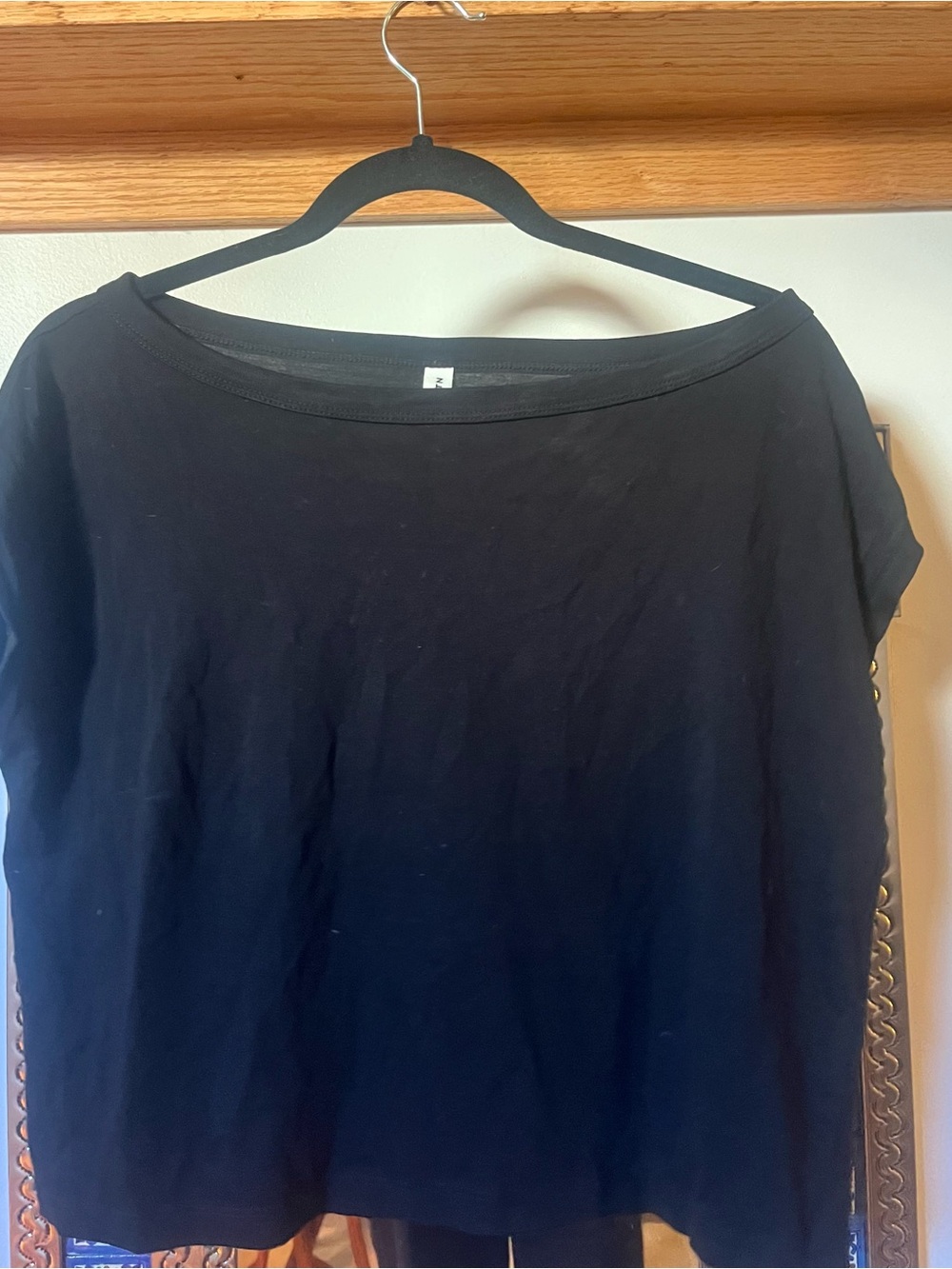 KOTN Black Boatneck Short Sleeve Tee - Classic Black